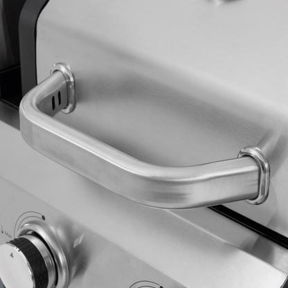 2+2 Gas Grill and Griddle Combo, Stainless Steel, 466 Sq. In.