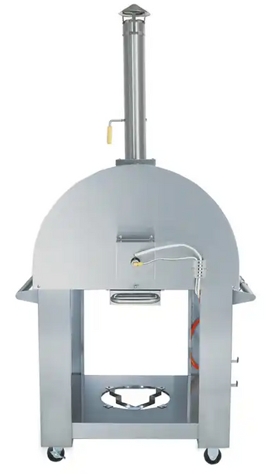 32-Inch Dual Fuel Pizza Oven, Stainless Steel, Gas or Wood-Fired