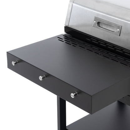 2+2 Gas Grill and Griddle Combo, Stainless Steel, 466 Sq. In.