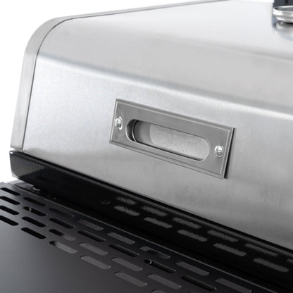 2+2 Gas Grill and Griddle Combo, Stainless Steel, 466 Sq. In.