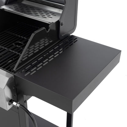 2+2 Gas Grill and Griddle Combo, Stainless Steel, 466 Sq. In.
